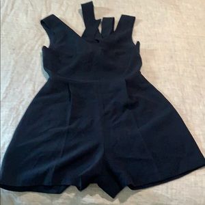 Club Monaco Navy Open Back Romper